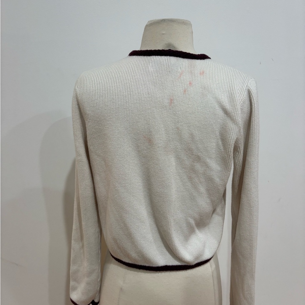 Derek Lam 10 Crosby x RTR Contrast Piping Cardigan, Size: XS - Picture 10 of 13